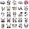50PCS Cute Panda Skateboard Stickers Car Truck Luggage Decal Window Laptop Decor